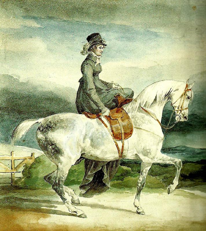 amazone sur un cheval gris-pommele, charles emile callande